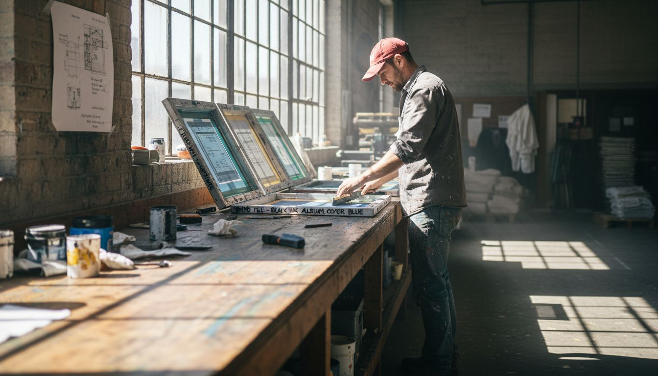 Screen printer prepares mesh screens for printing