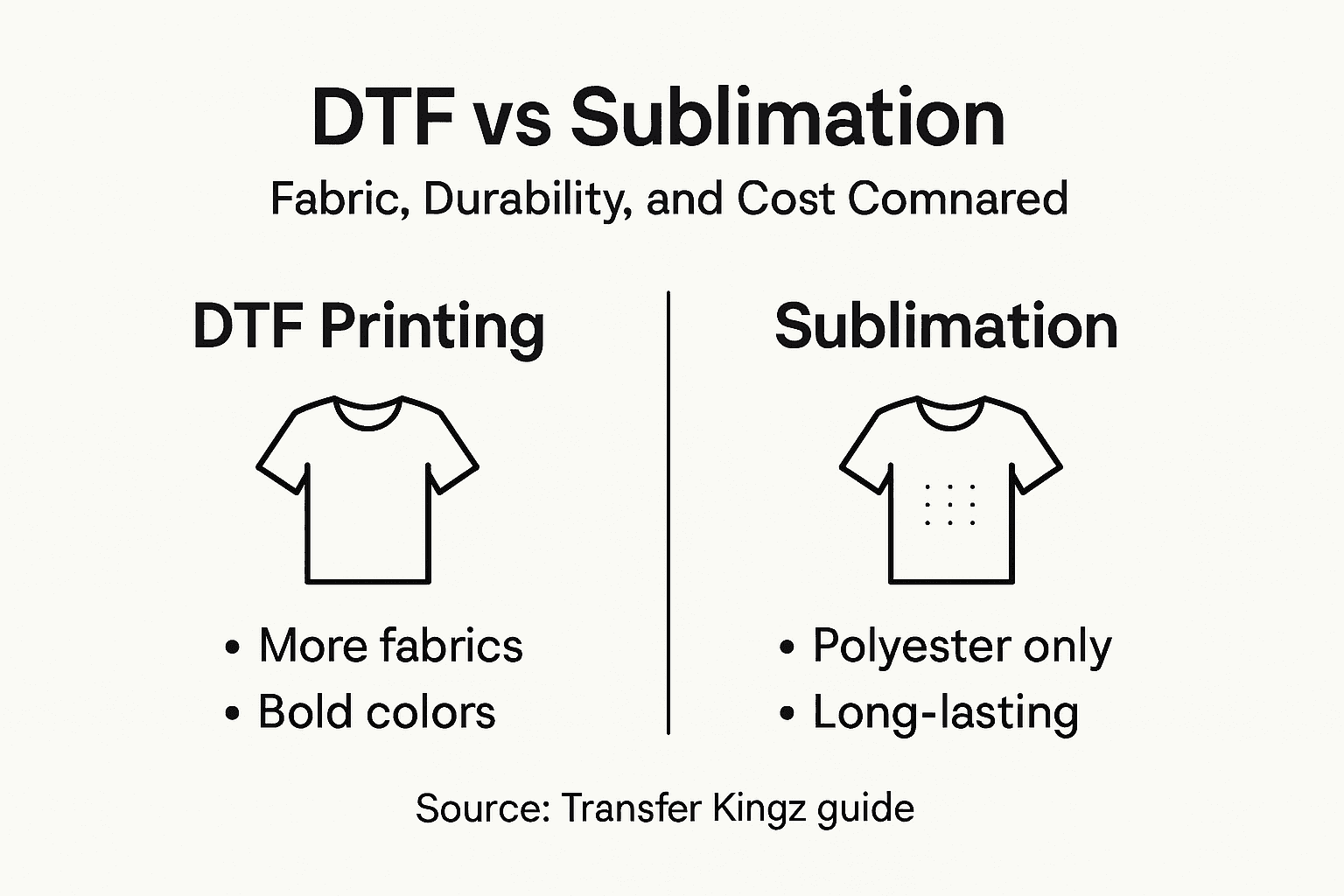 Infographic comparing printing methods