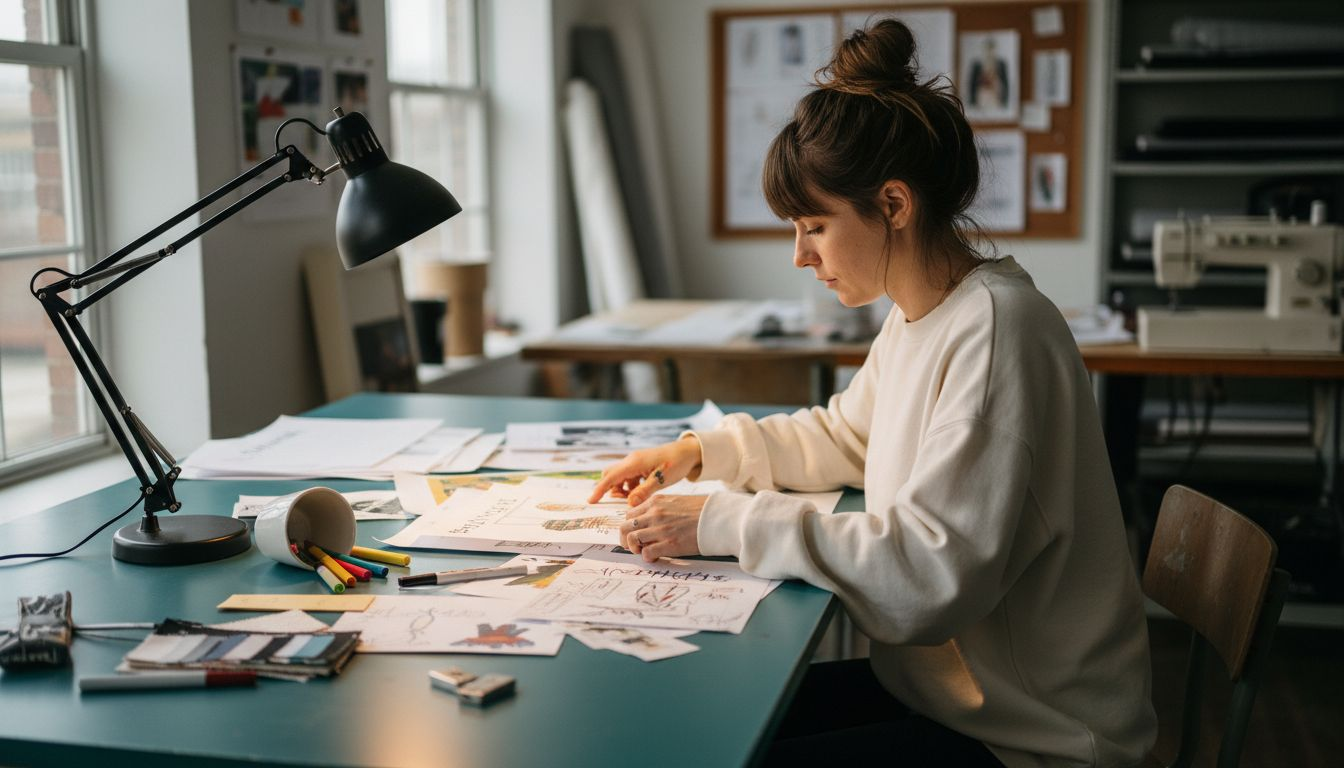 Designer preparing files for DTF printing