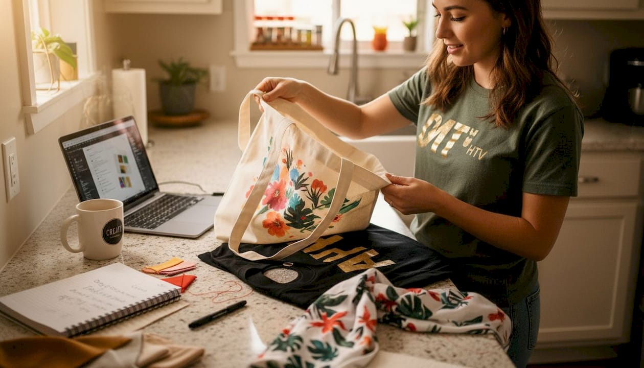Apparel samples compared for print method