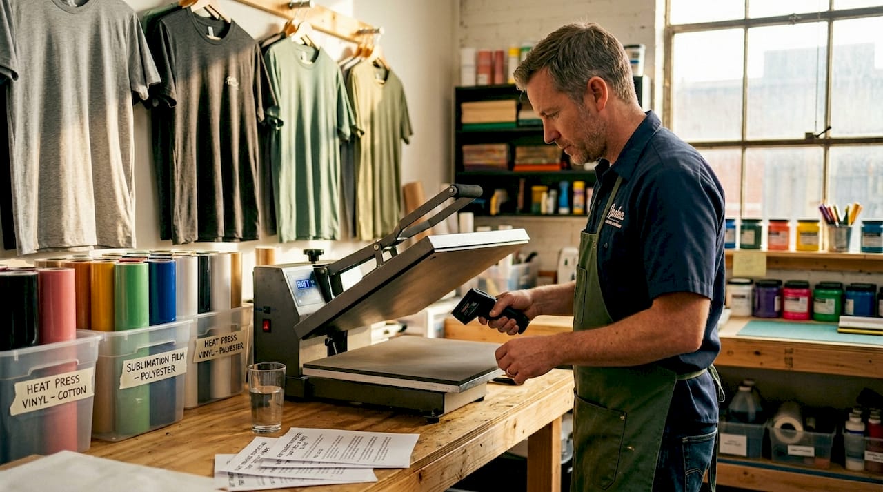 Decorator checking transfer application temperature