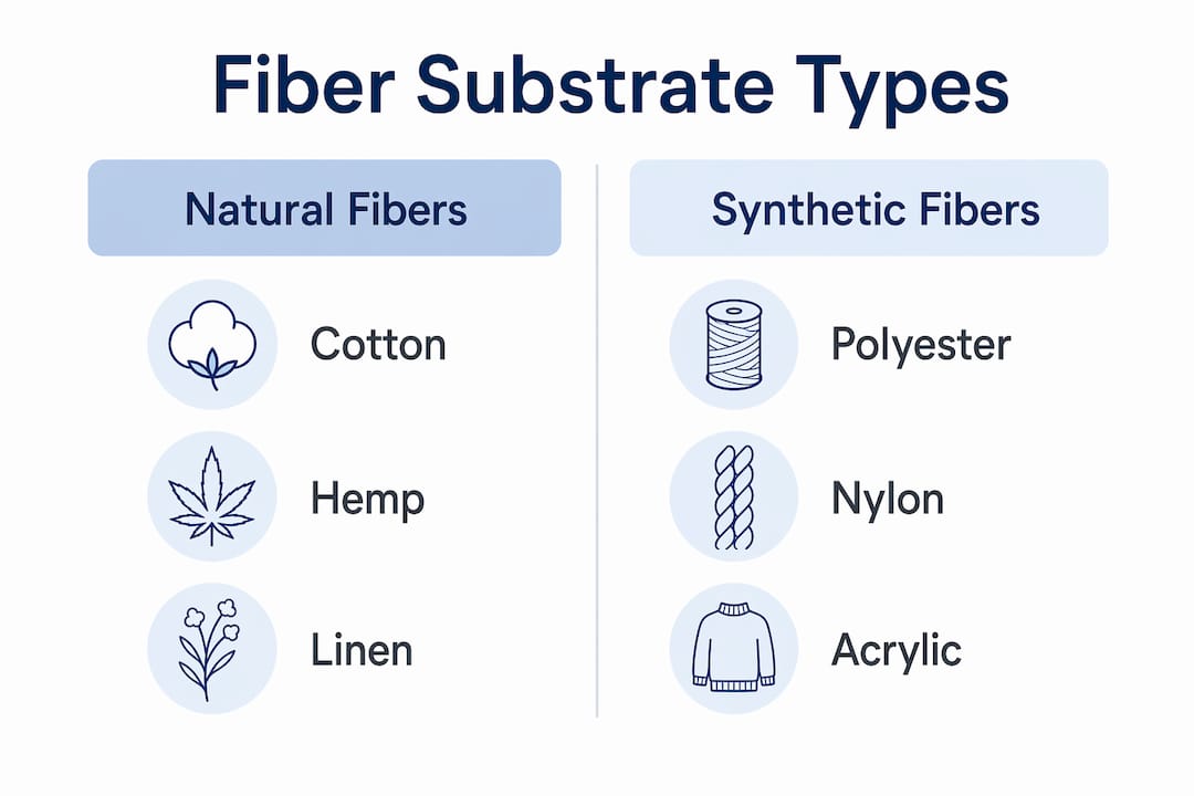 Infographic comparing natural and synthetic textile fibers