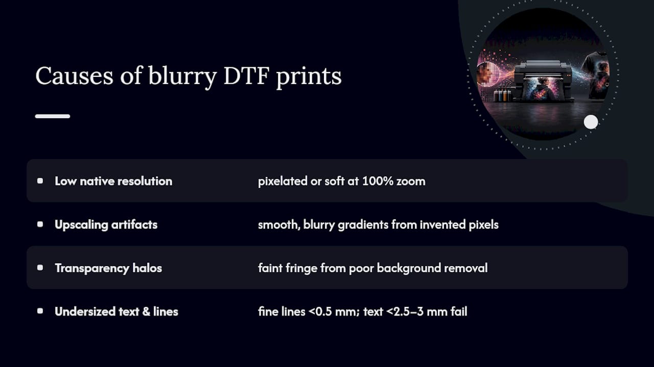 Why Are Some DTF Prints Blurry, and How Do You Fix It? — overview diagram