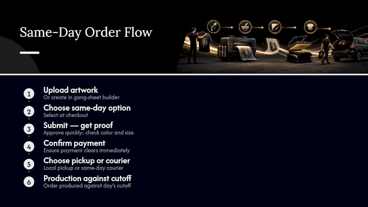 Placing a Same-Day Order With Transfer Kingz — overview diagram