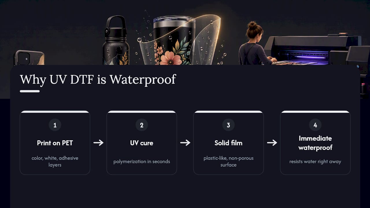 What Makes UV DTF Waterproof in the First Place — overview diagram