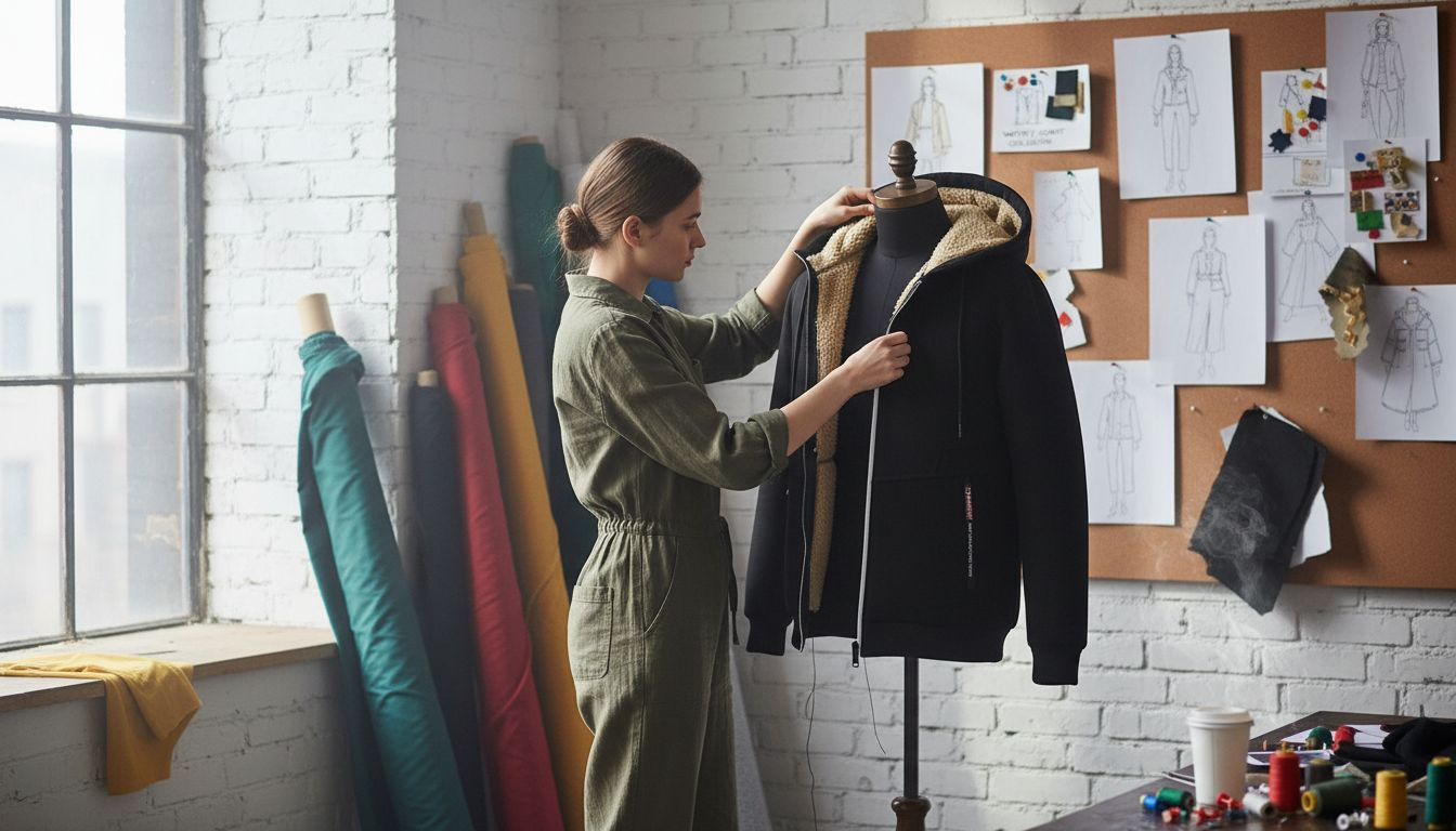 Fashion designer working on seasonal clothing design