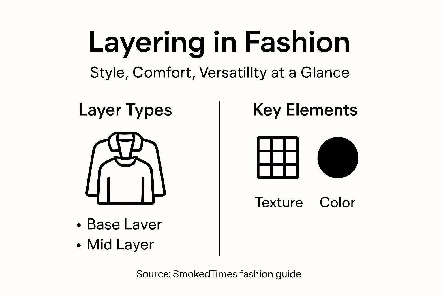 Infographic summarizing key layering concepts
