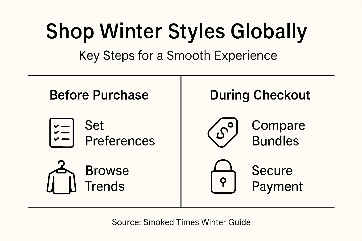Infographic of global winter shopping steps