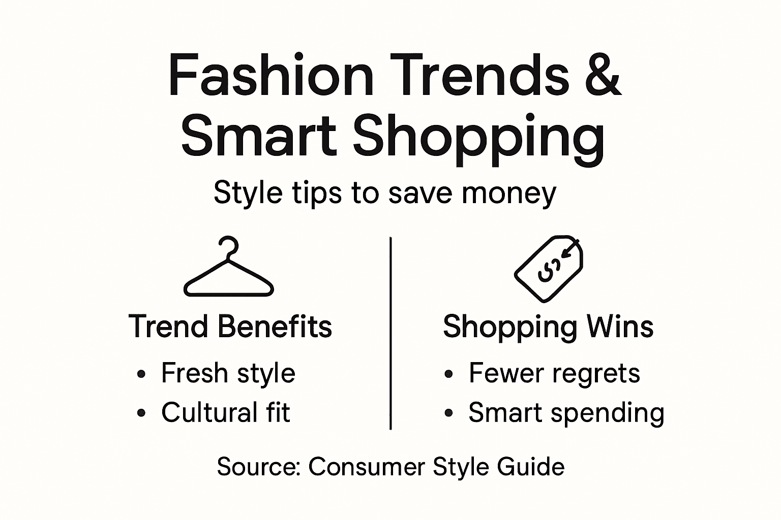 Infographic with fashion trend and shopping tips