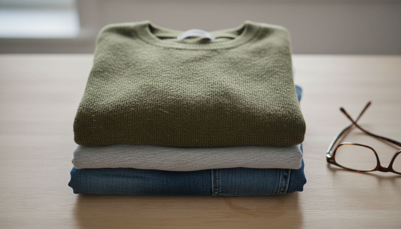 Closeup of casual clothing fabric textures
