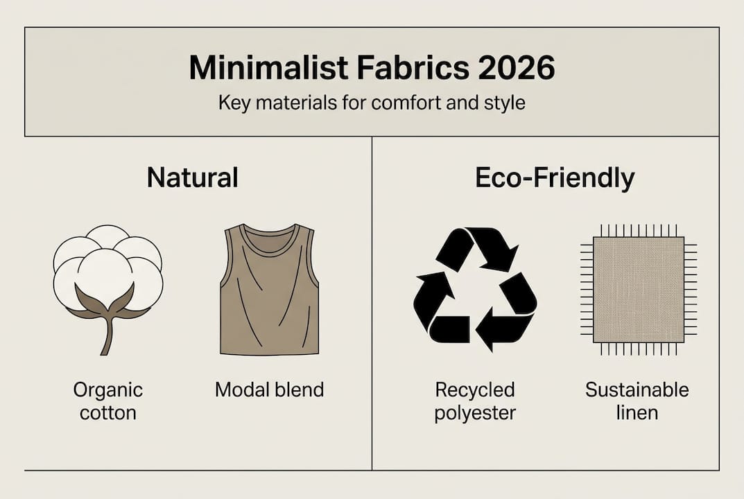 Infographic key 2026 minimalist fabrics