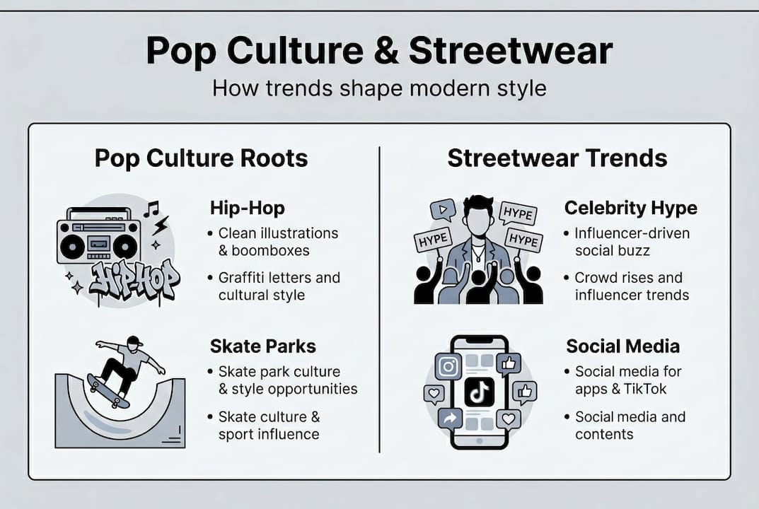 Infographic connects pop culture to streetwear trends