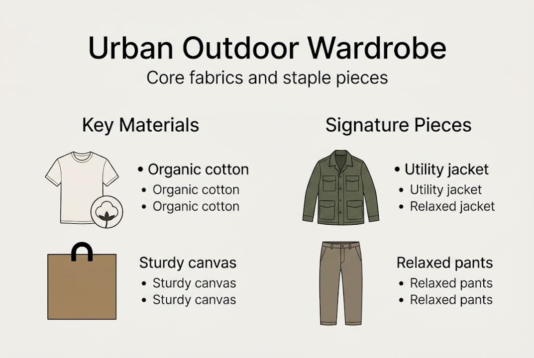 Infographic about urban outdoor wardrobe basics