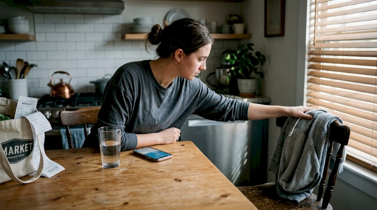 Woman reaching for classic midweight hoodie