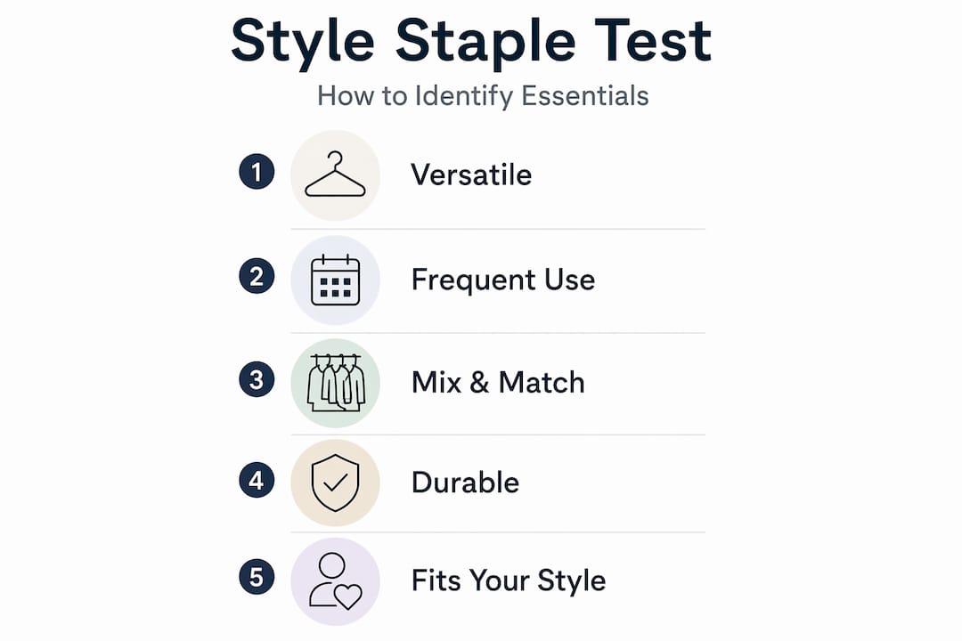 Infographic checklist for identifying style staples