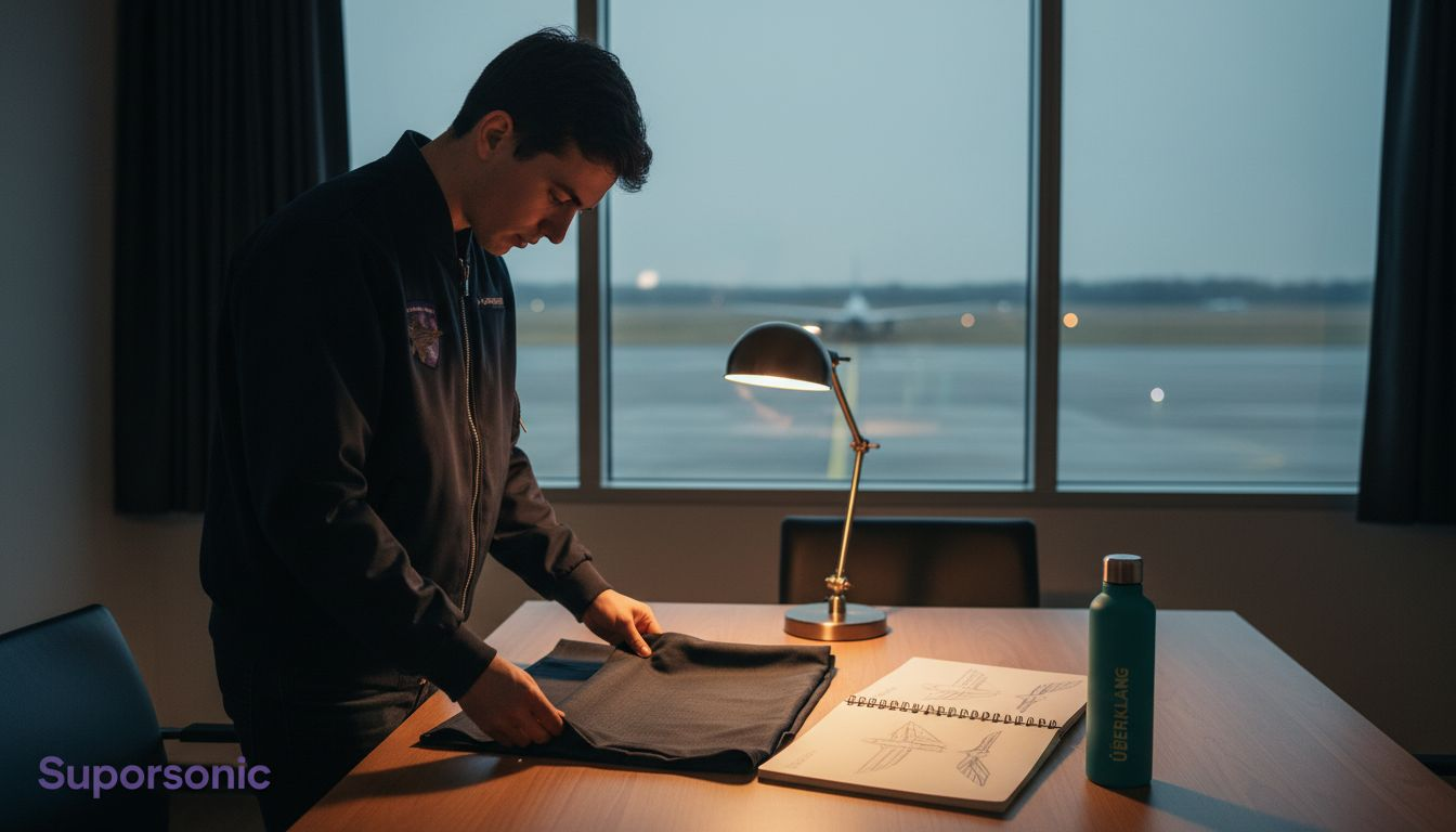 Besprechung des Crew-Uniform-Designs mit Auswahl und Begutachtung der Stoffproben