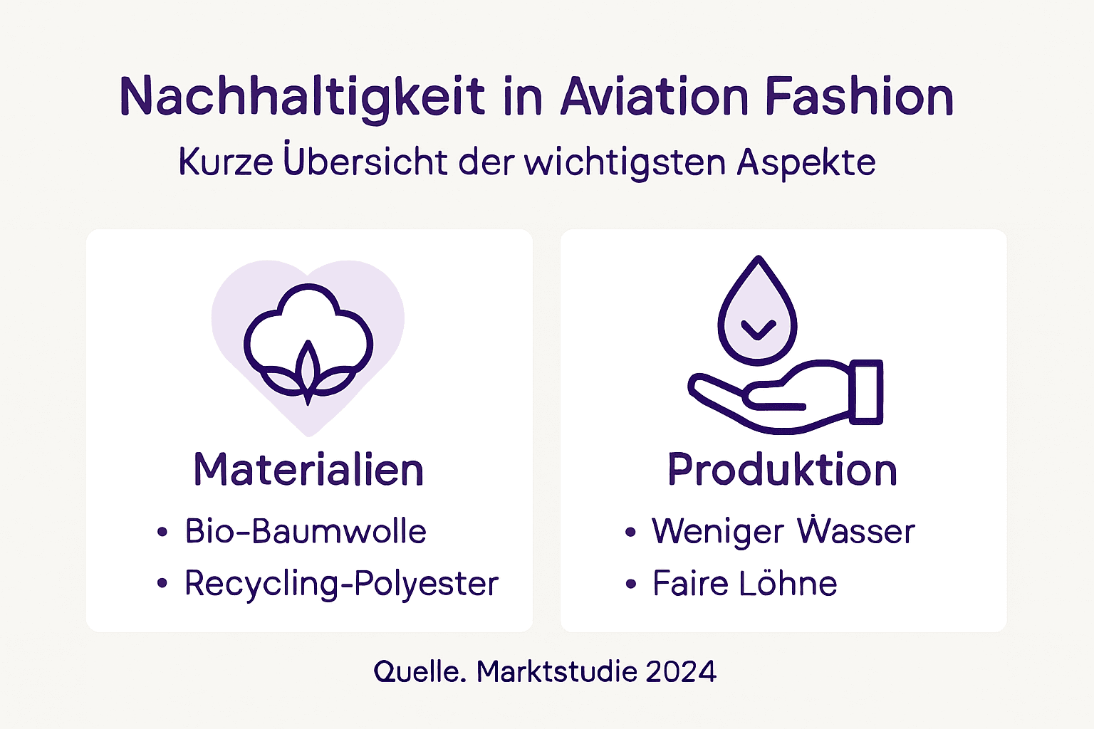 Grafik: Nachhaltigkeitstrends in der Modebranche für Flugpersonal