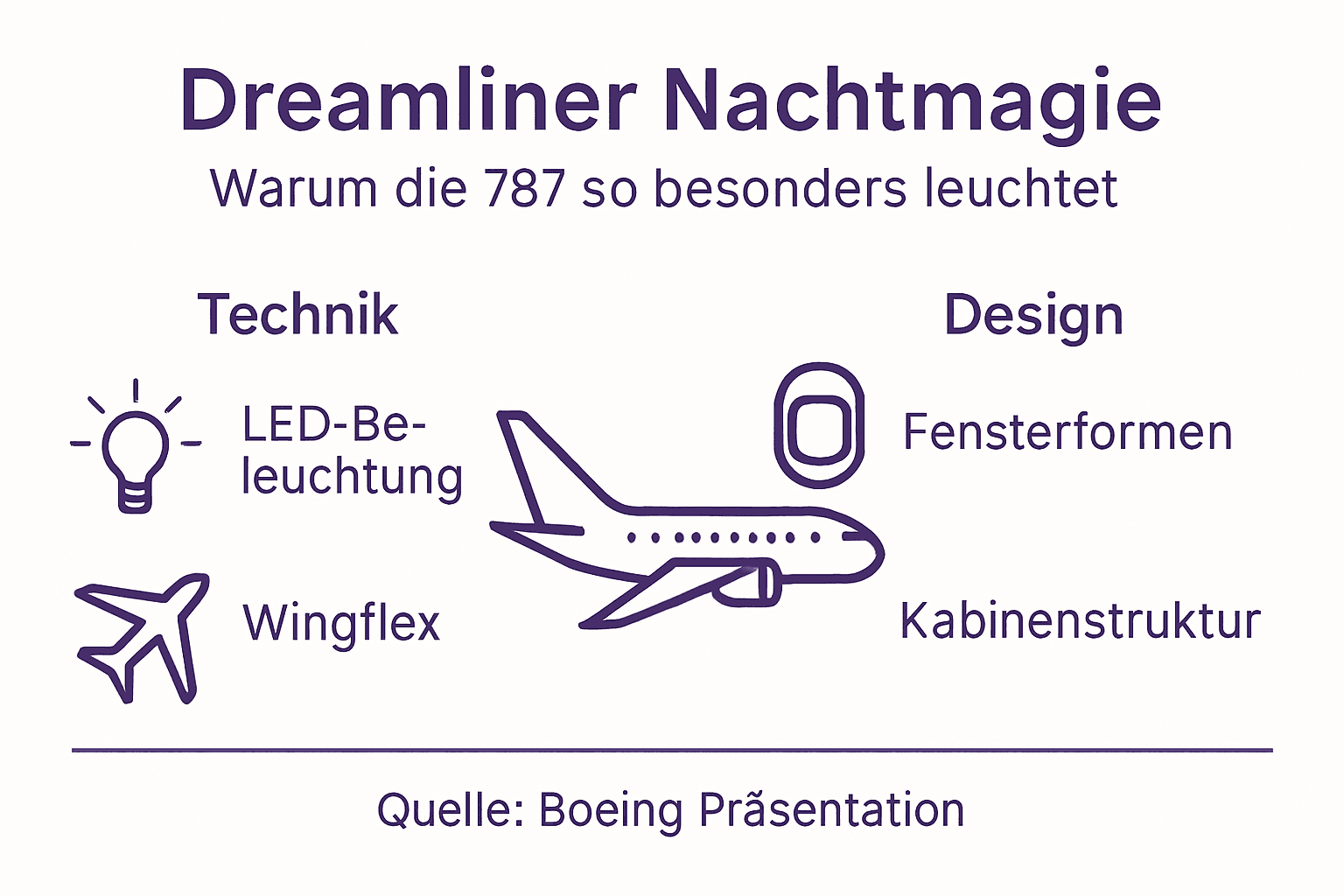 Dreamliner bei Nacht – Magische Momente im Überblick (Infografik)