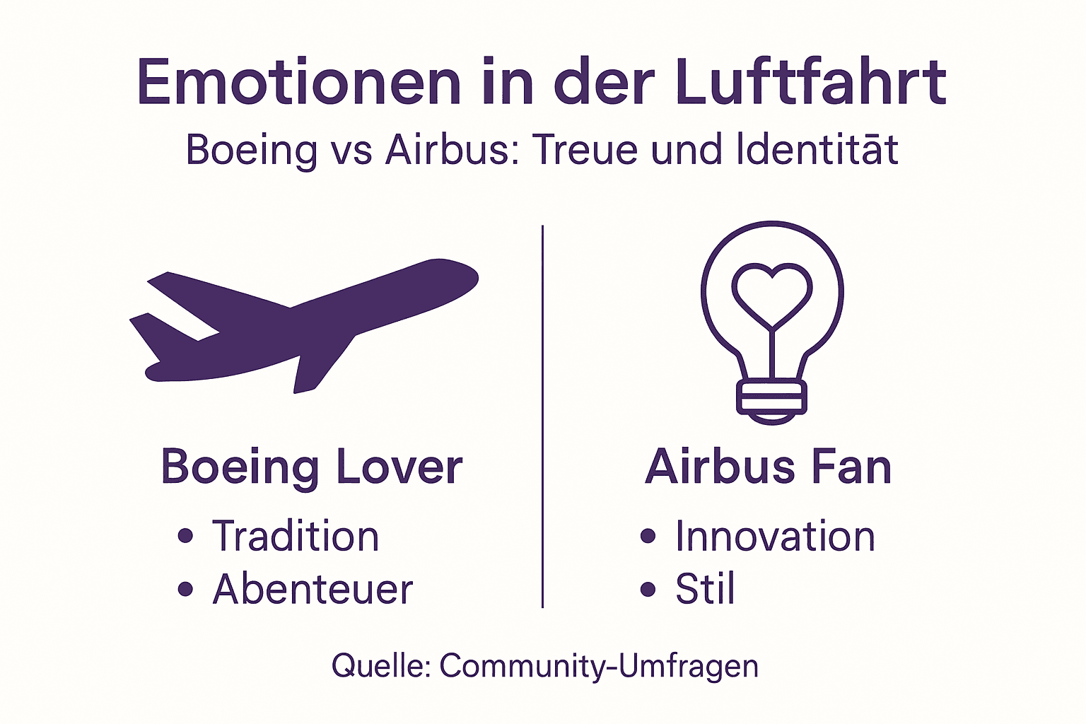 Eine Infografik veranschaulicht, wie emotional Flugreisende mit ihrer bevorzugten Airline verbunden sind.