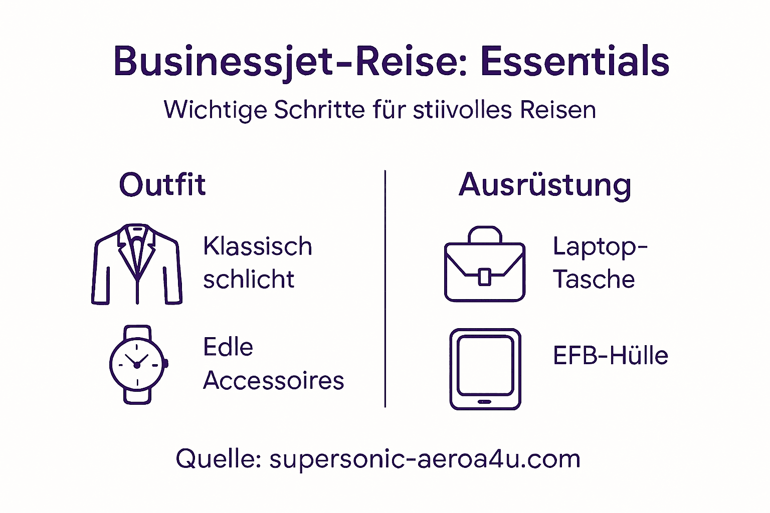 Infografik: Unverzichtbare Begleiter für Ihre Businessjet-Reise