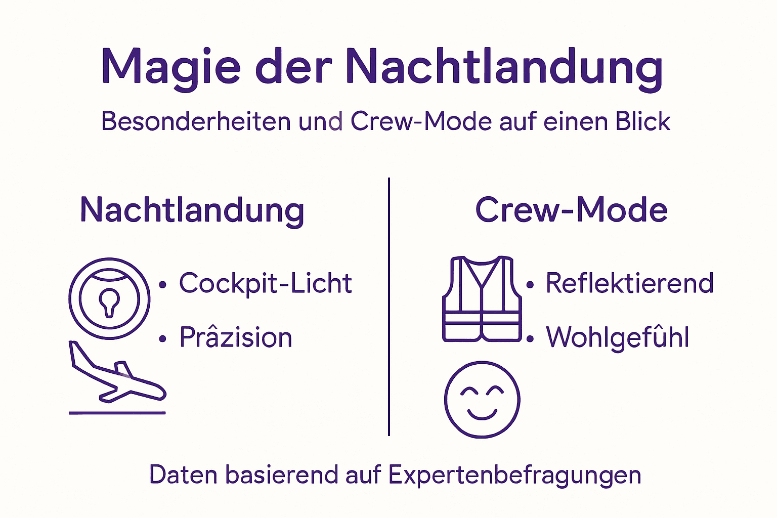 Infografik: Die Faszination von Stil und Magie bei nächtlichen Landungen