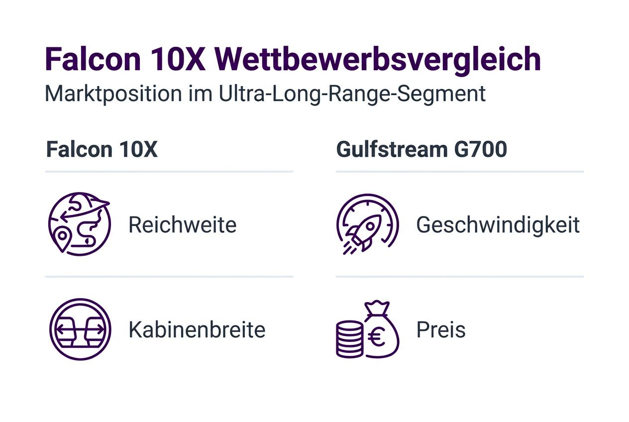 Vergleichsgrafik: Der Falcon 10X im direkten Wettbewerb