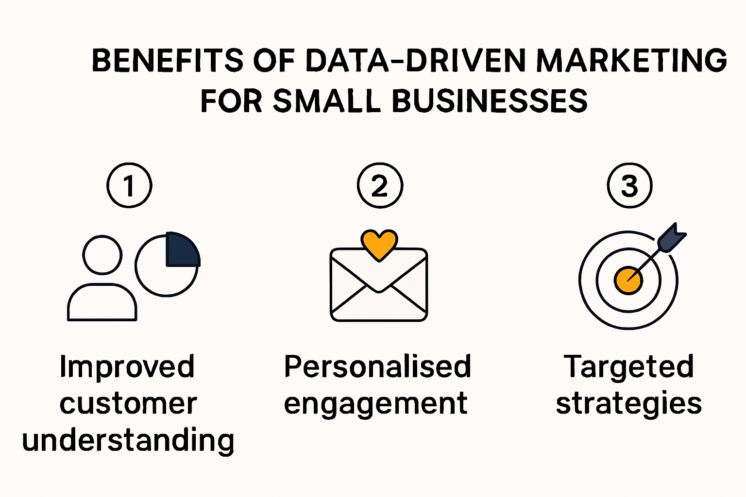Infographic showing benefits of data driven marketing for small businesses