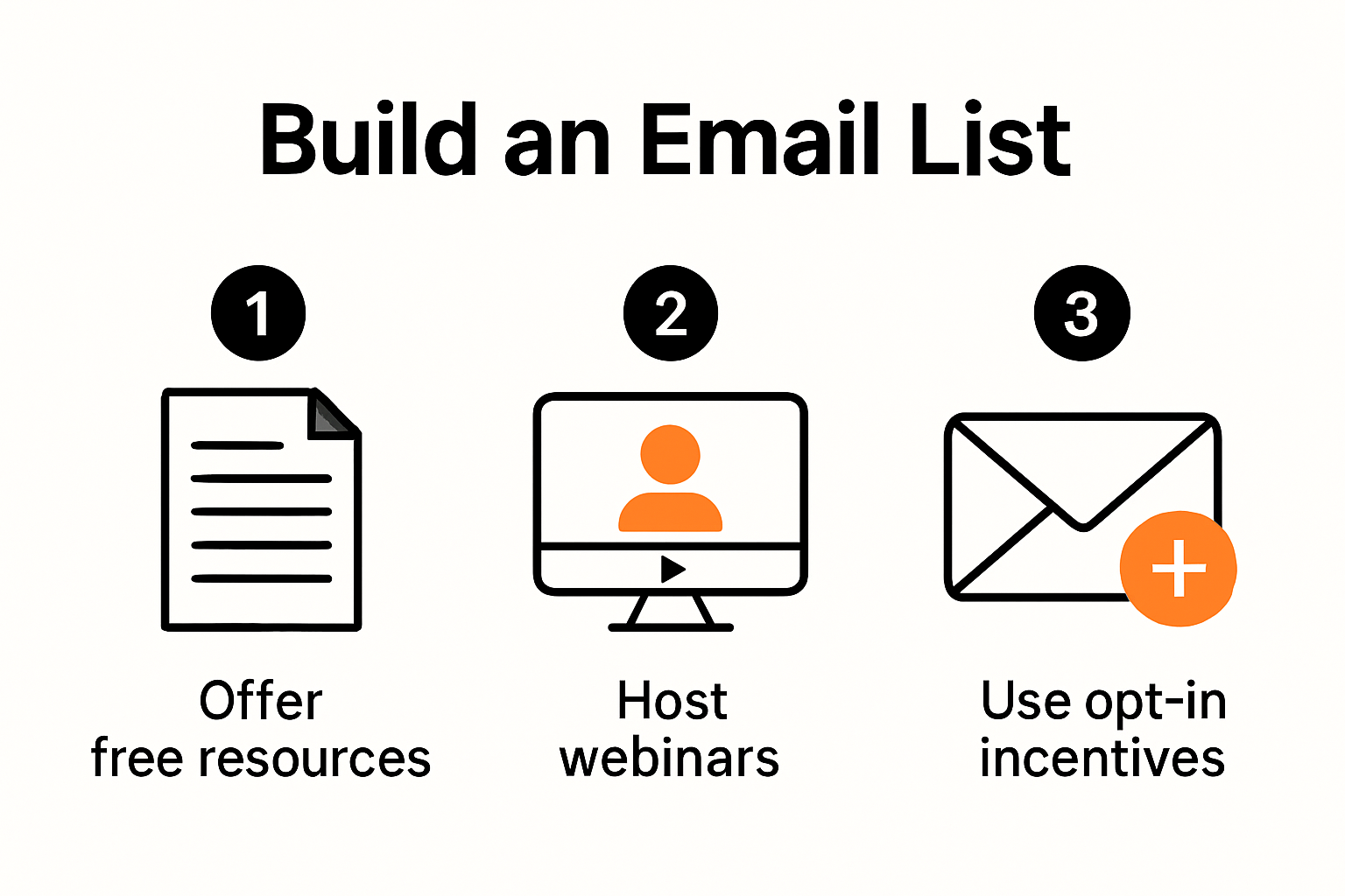 Infographic on email list building best practices for small businesses