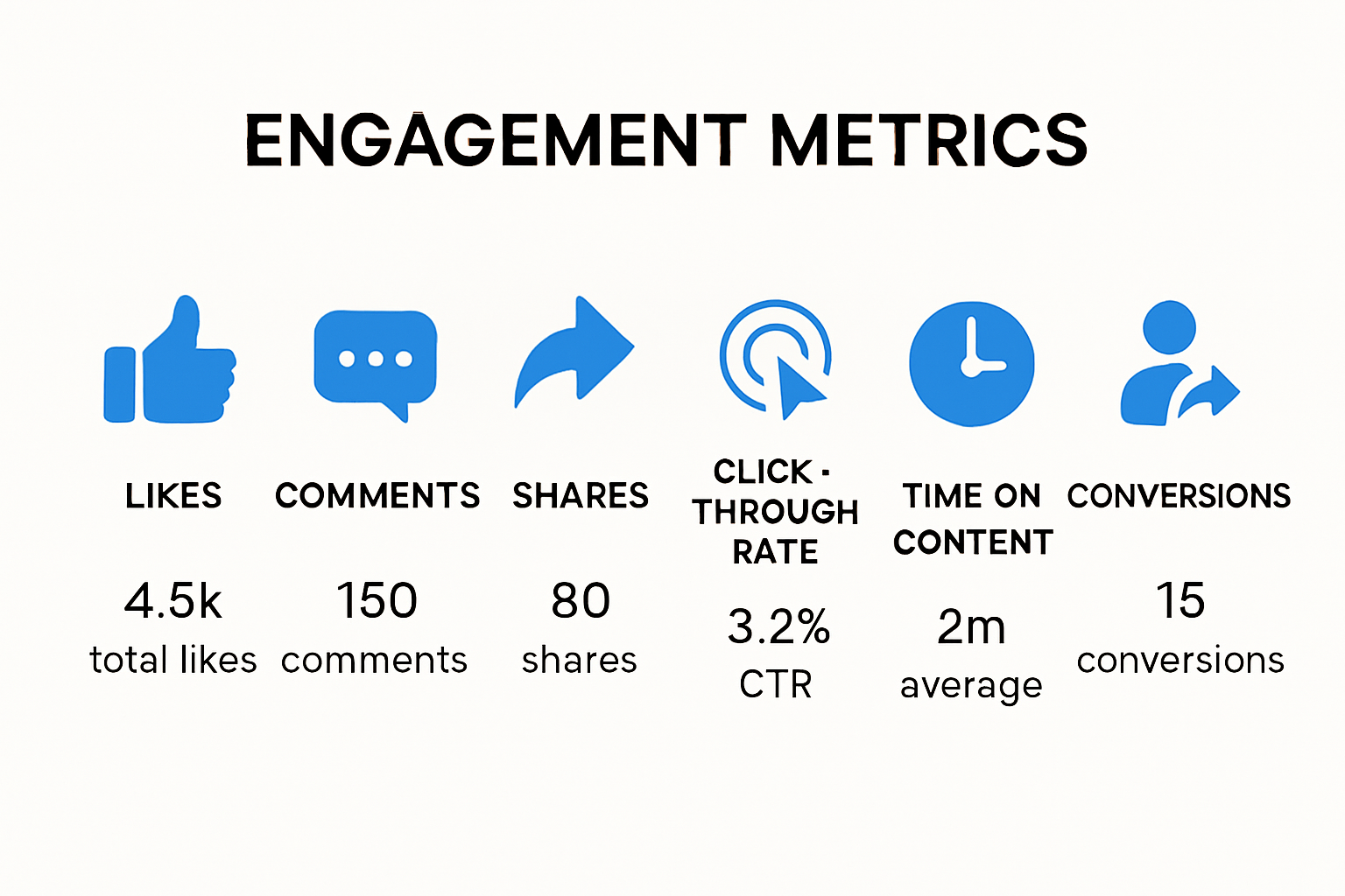 Infographic comparing key social media engagement metrics