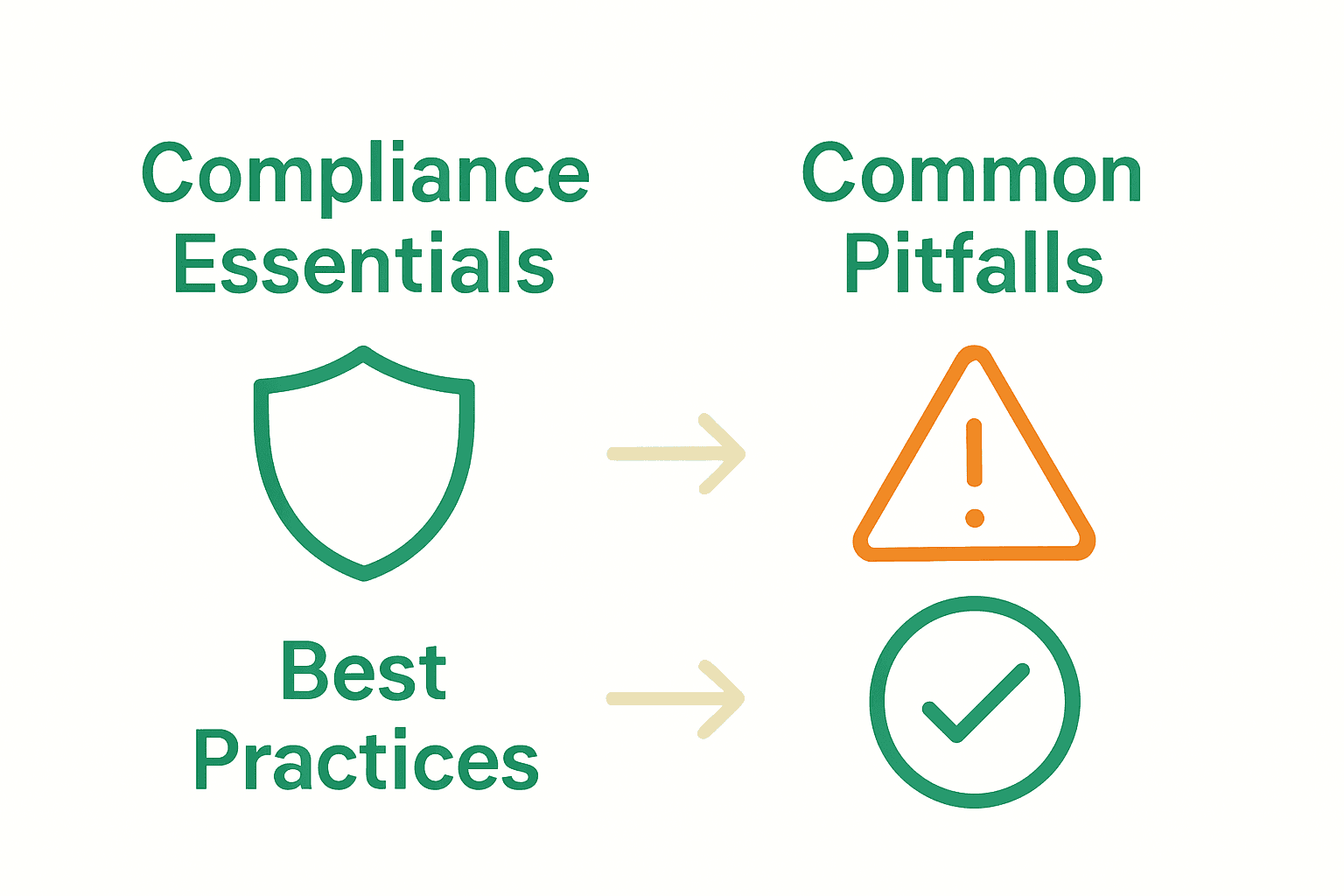 Infographic comparing compliance, risks, and best practices in WhatsApp marketing.
