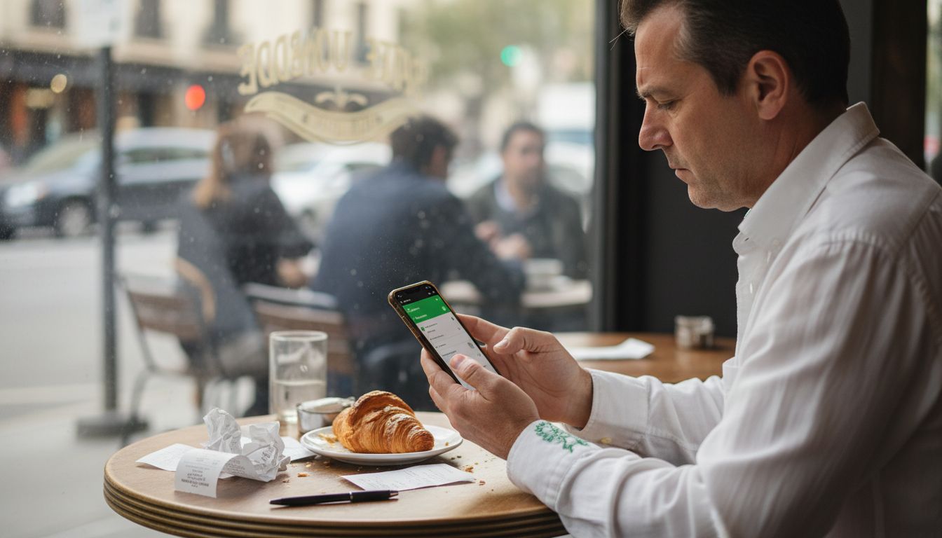 Man setting up WhatsApp Business account