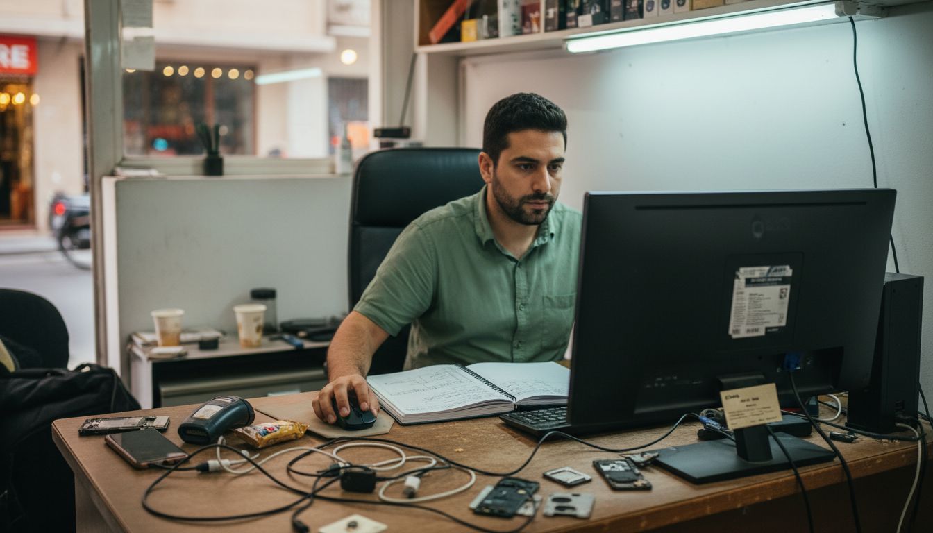 Business owner setting up WhatsApp automation