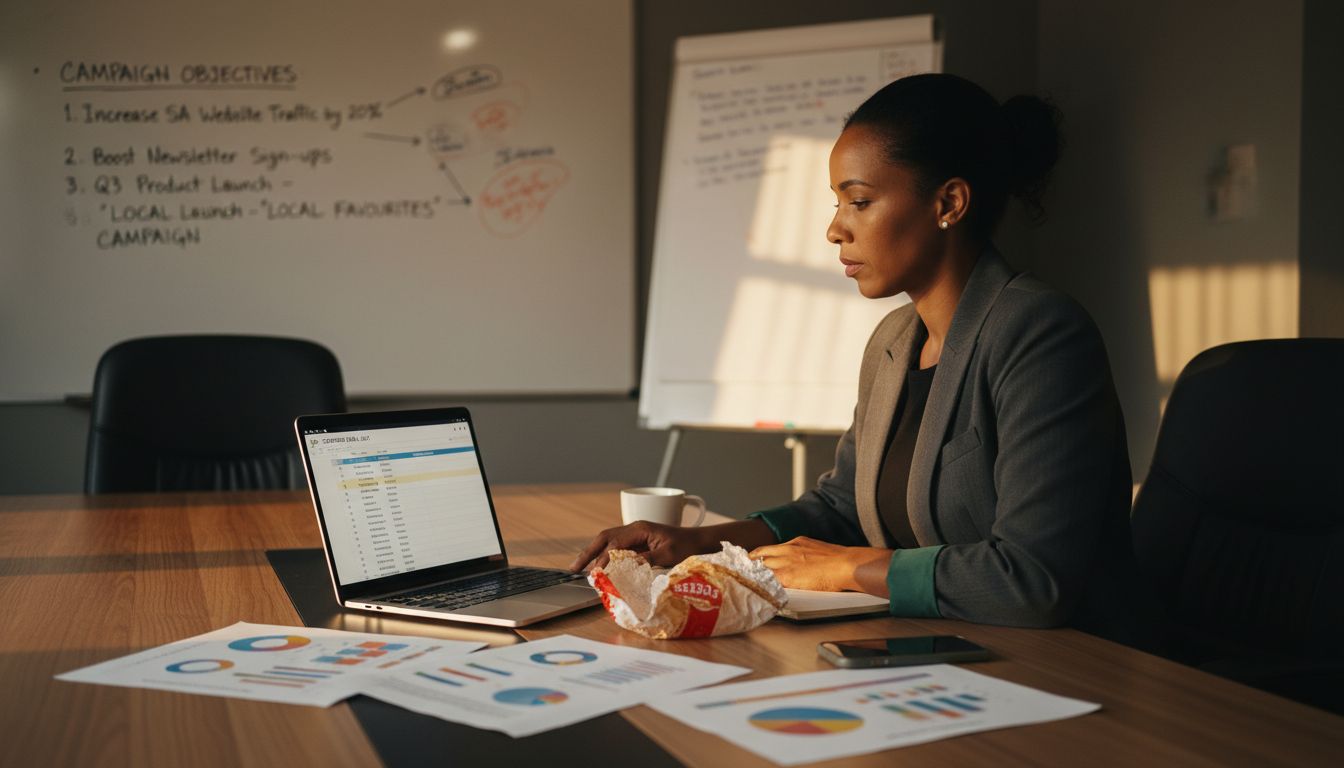 Marketer segments target audience using charts