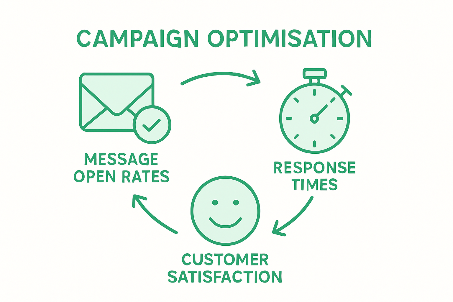 Infographic of WhatsApp customer outreach KPIs