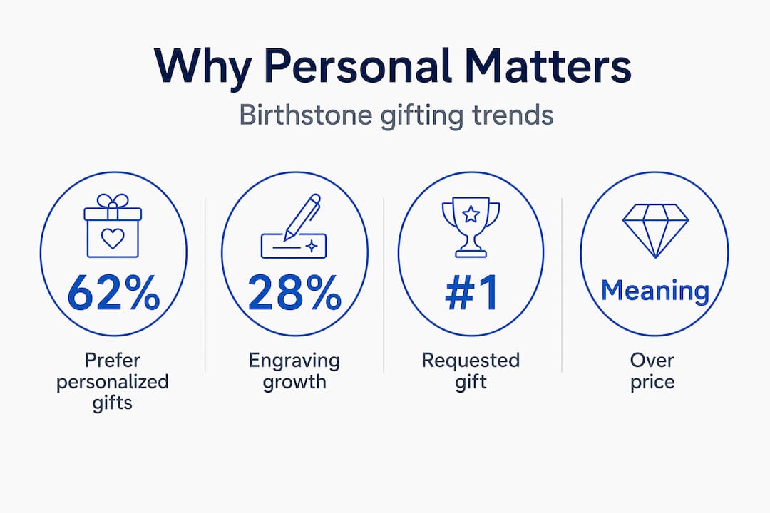 Infographic showing personalized gift statistics impact