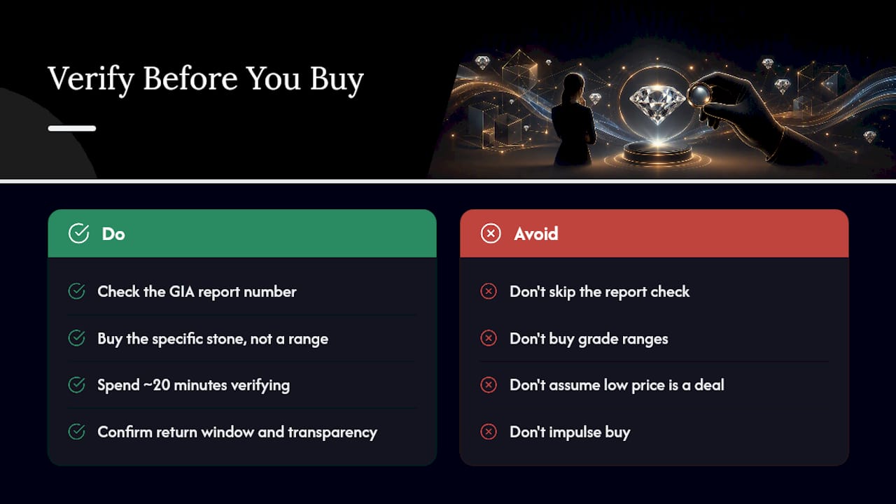 Why Verification Beats Impulse Buying — overview diagram