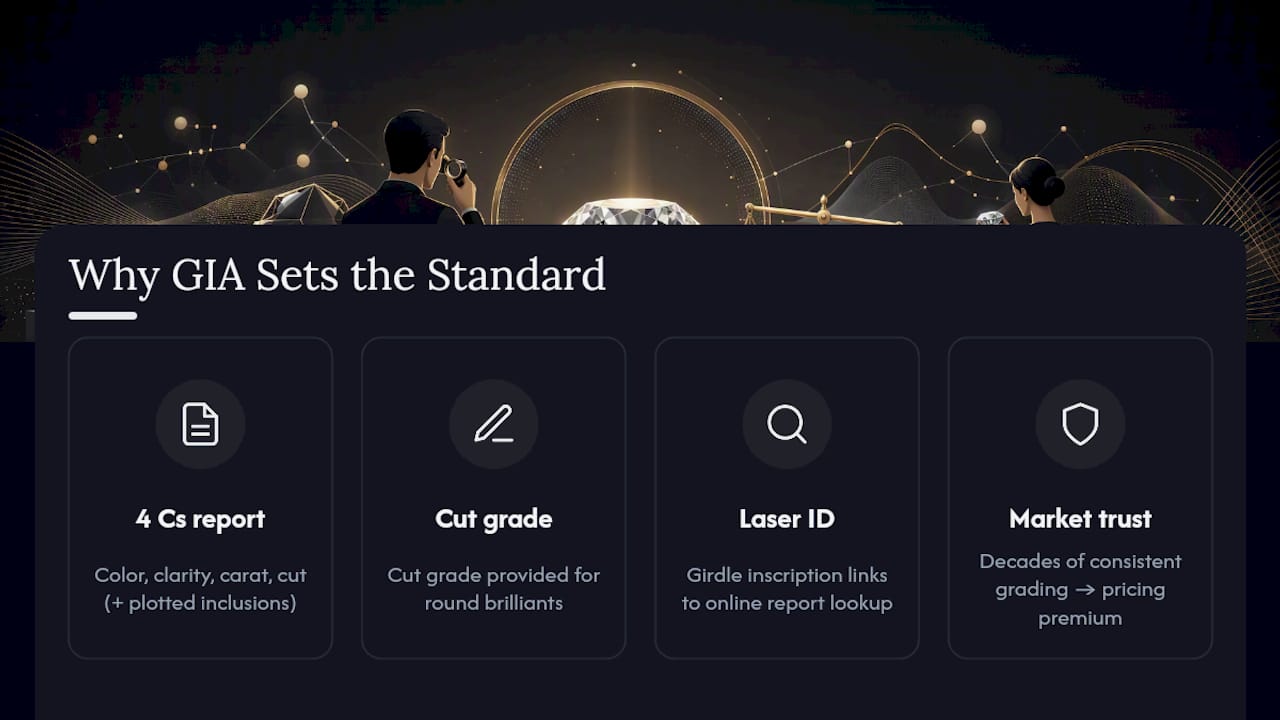 What is GIA and why does it set the standard? — overview diagram
