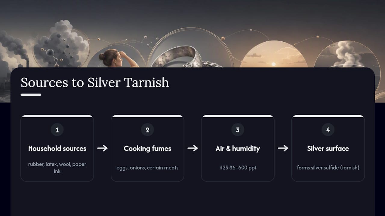 Household sulfur sources that tarnish silver