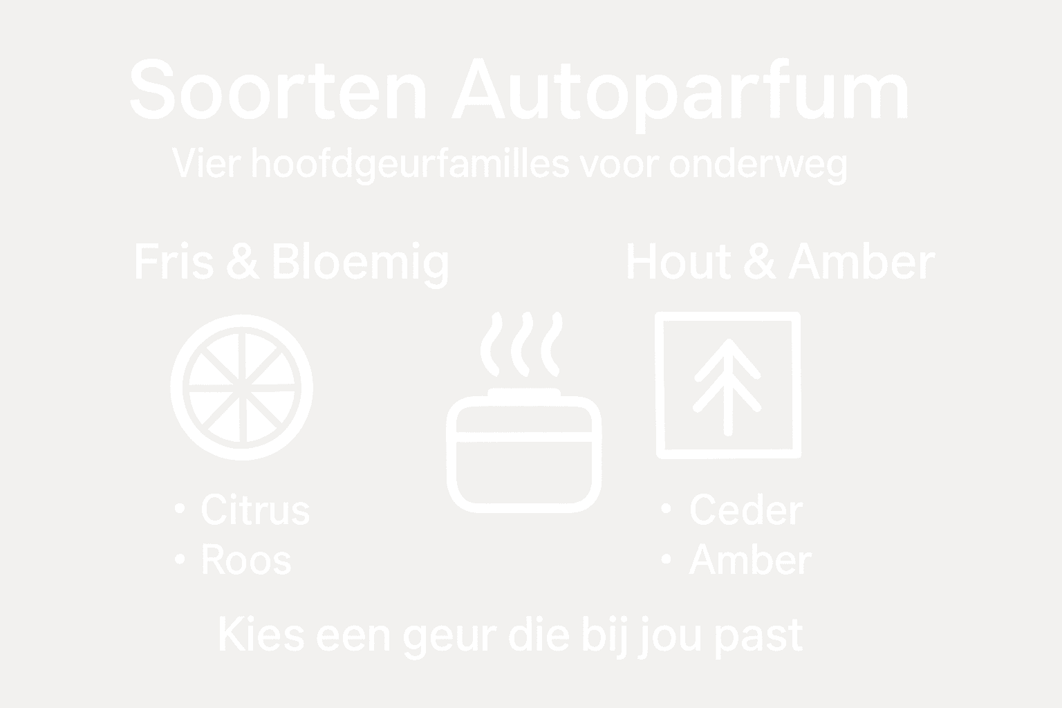 Overzicht: de verschillende geurfamilies voor autoparfum