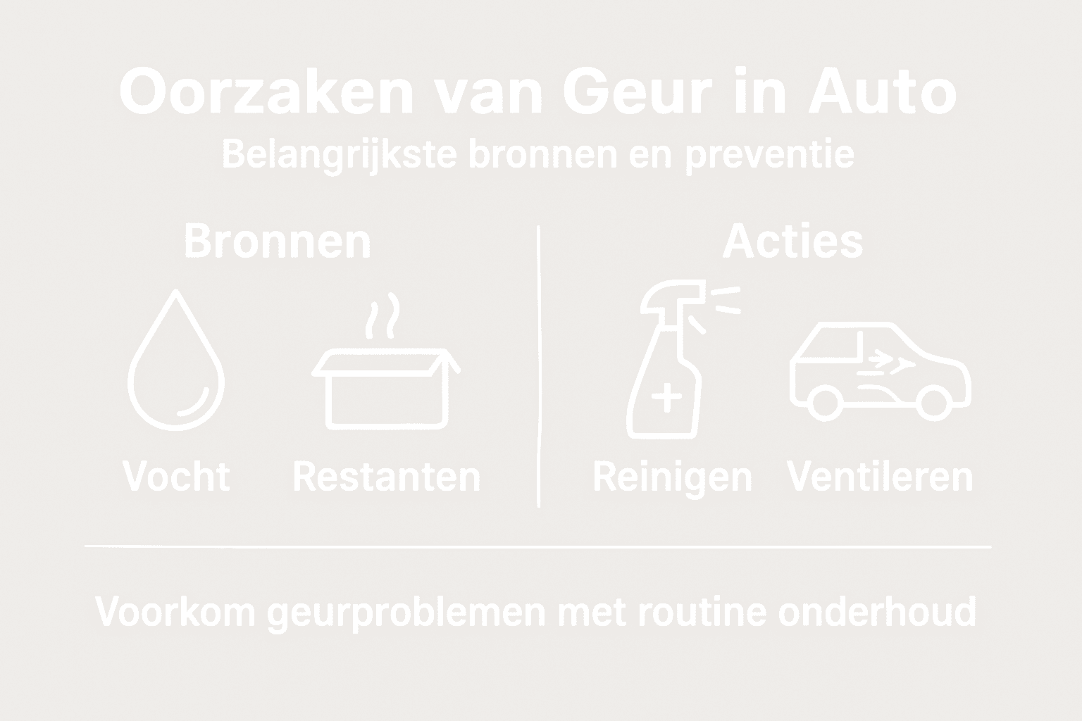 Infographic: oorzaken van nare luchtjes in de auto en hoe je ze kunt verhelpen