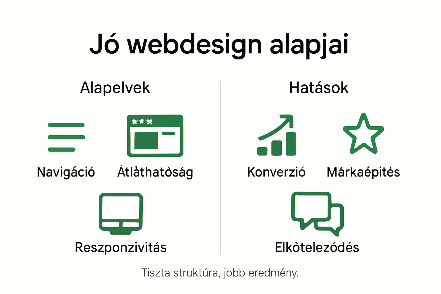 Infografika arról, hogy mik tesznek egy weboldalt igazán jól működővé