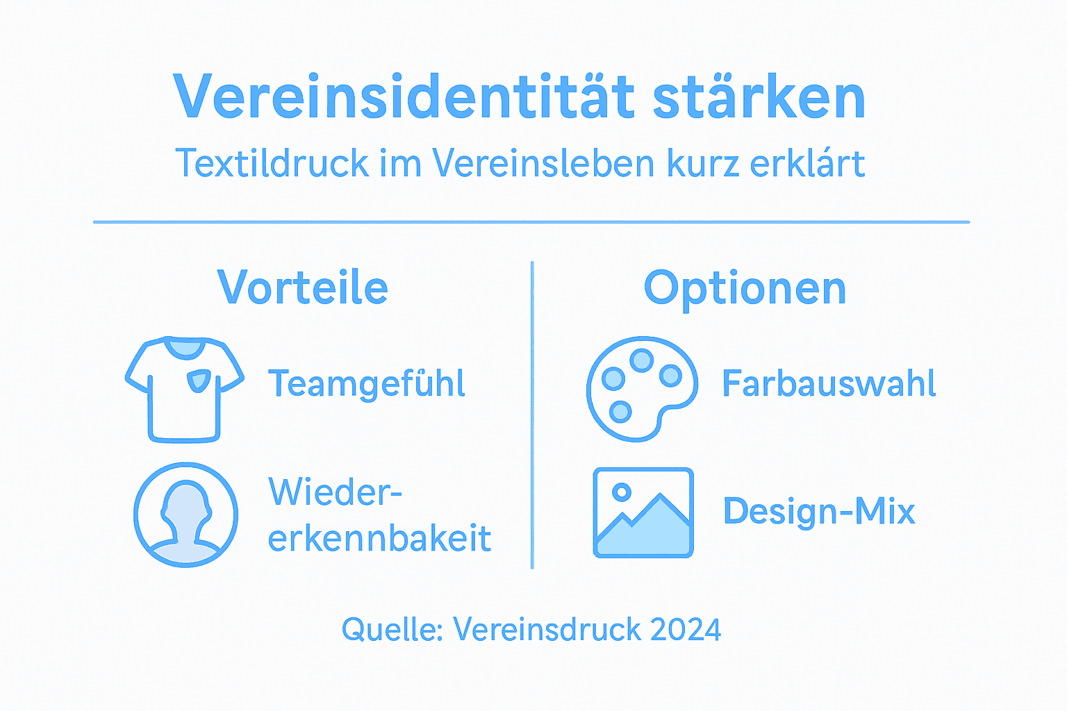 Infografik: So stärkt Textildruck die Identität Ihres Vereins