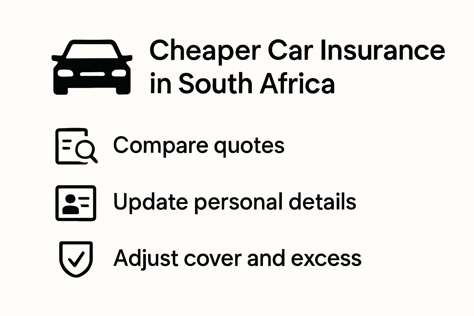 Checklist of top tips for cheaper car insurance
