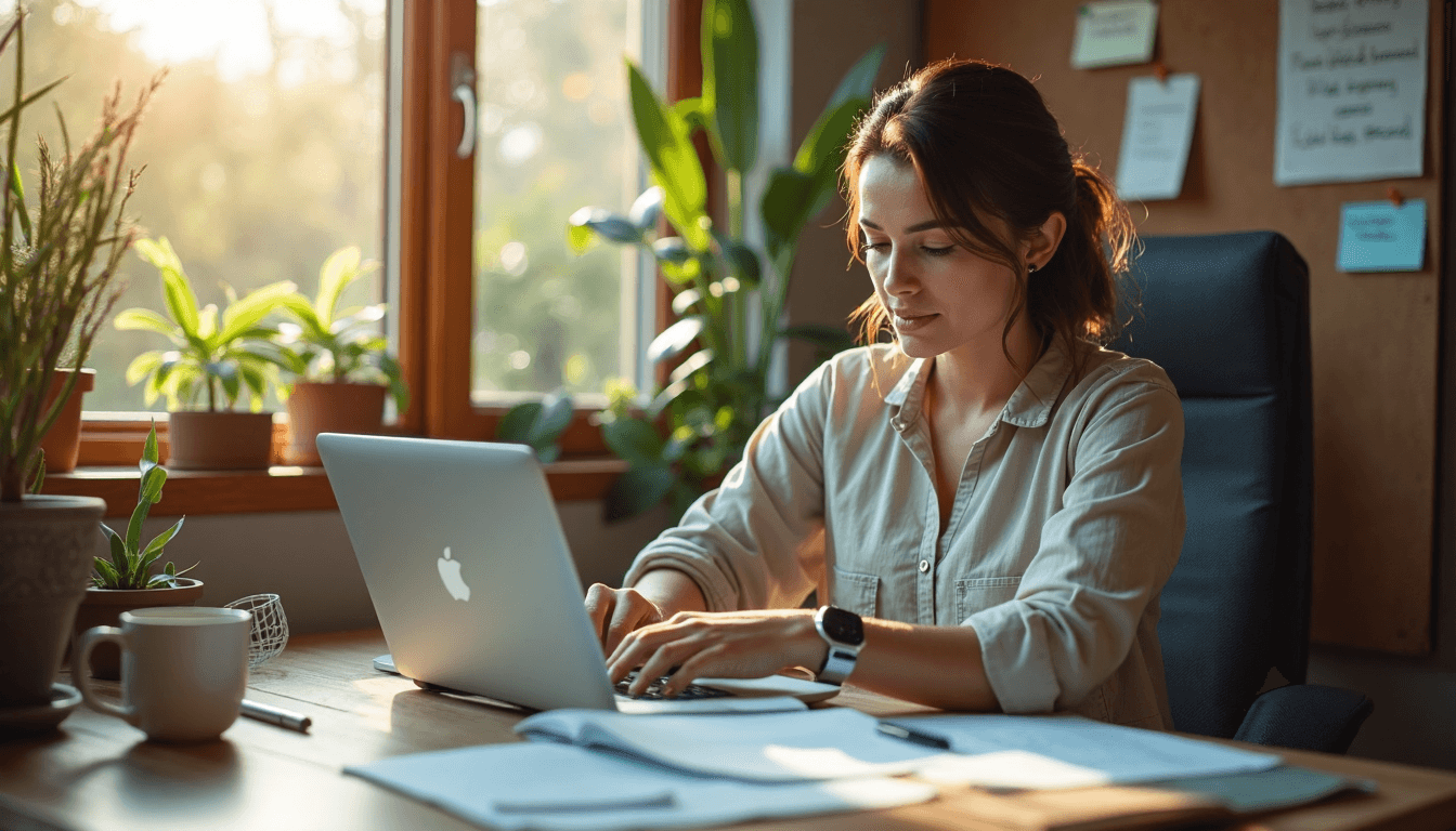 South African woman handling insurance paperwork at home