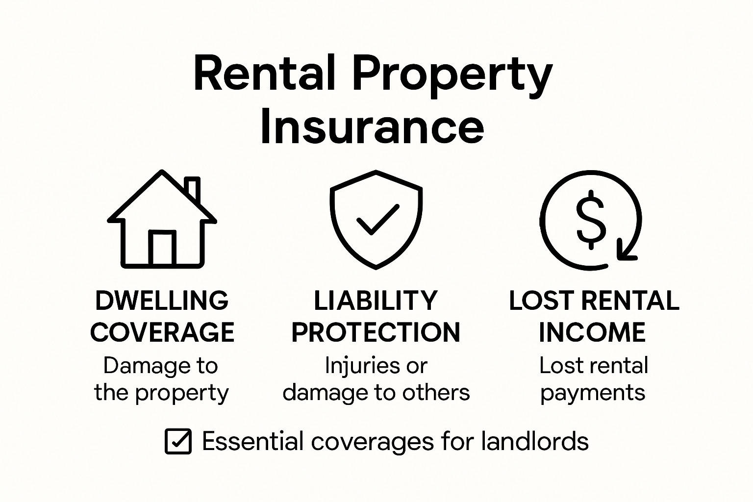 Comparison chart of rental property insurance cover options