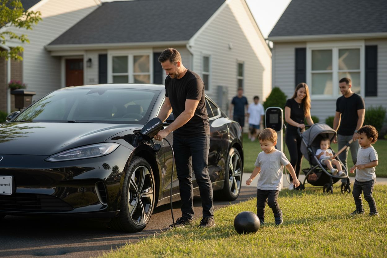ev home charging family