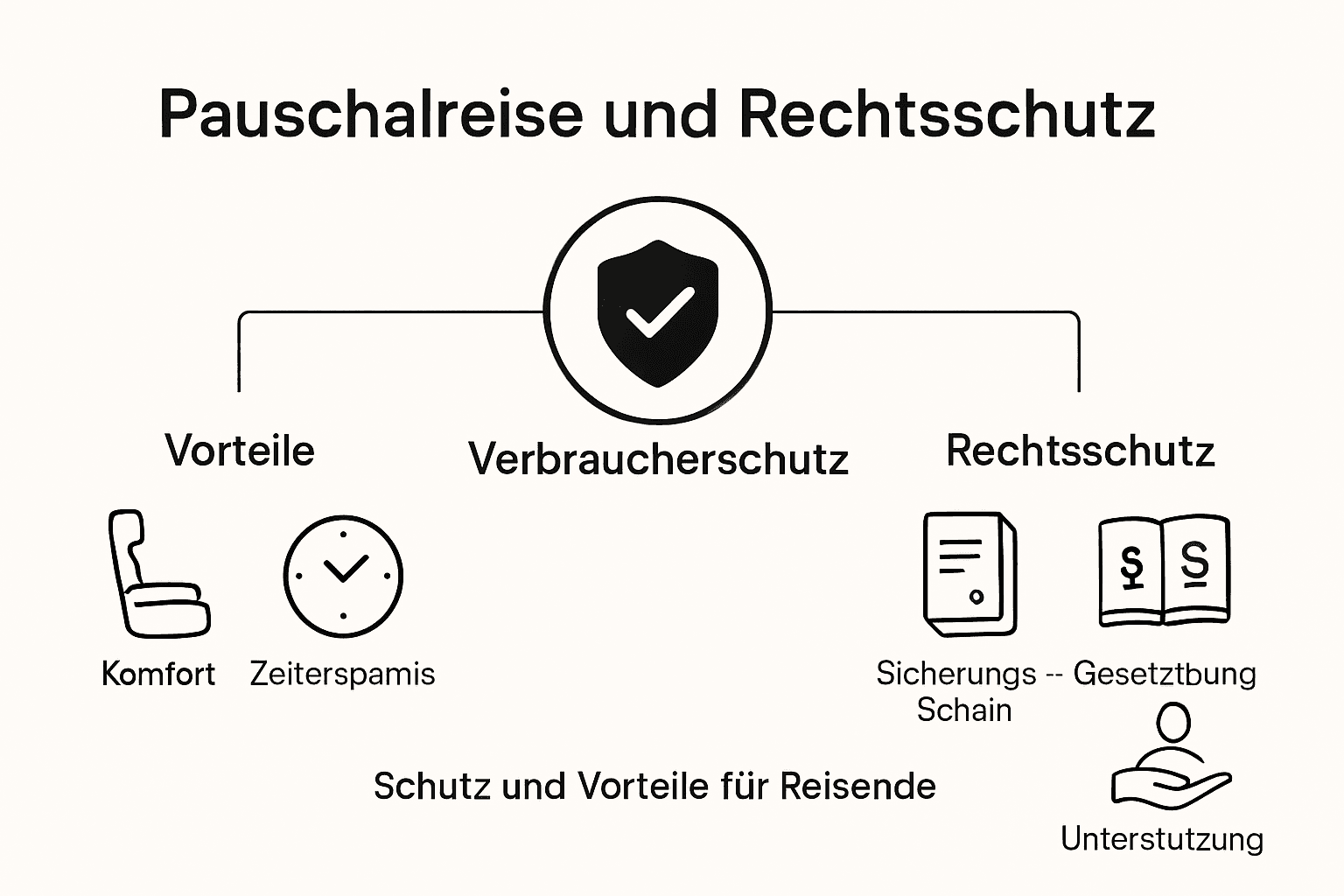 &Uuml;bersicht: Vorteile und rechtlicher Schutz bei Pauschalreisen