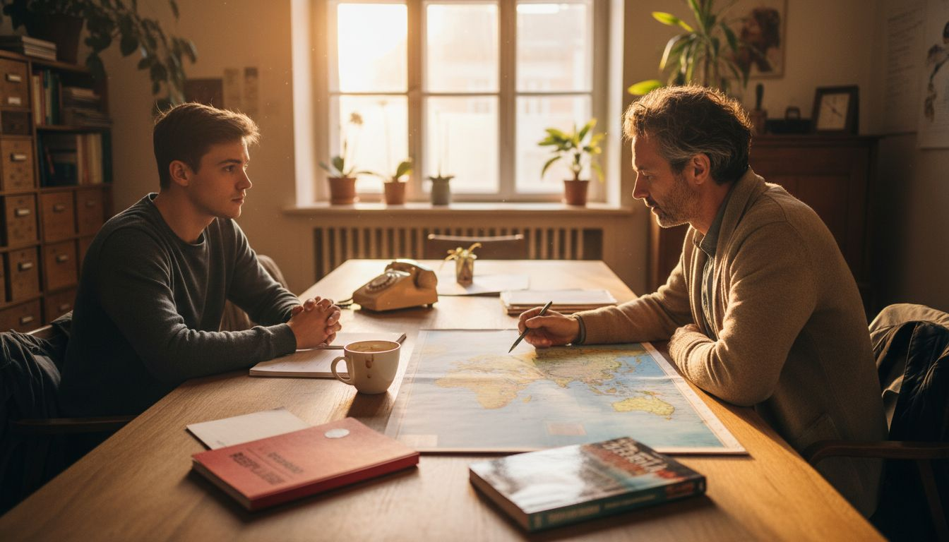 Im pers&ouml;nlichen Gespr&auml;ch erl&auml;utert der Reiseexperte anschaulich verschiedene Kartenoptionen und erkl&auml;rt deren Vorteile.