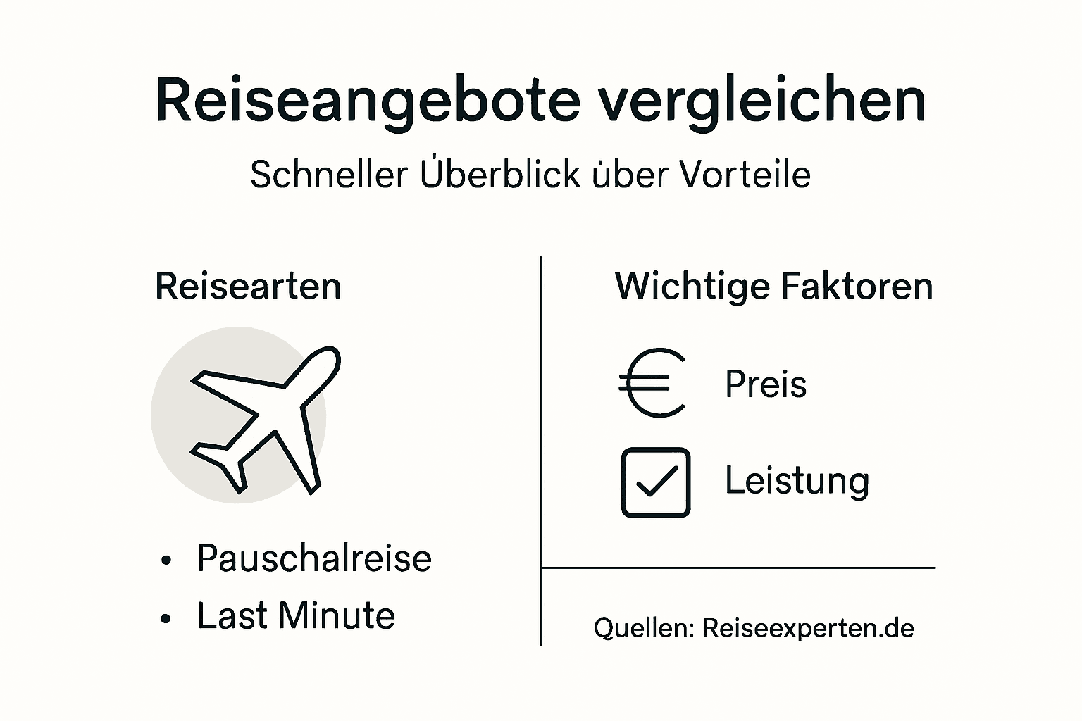 Infografik: Warum sich der Vergleich von Reiseangeboten lohnt