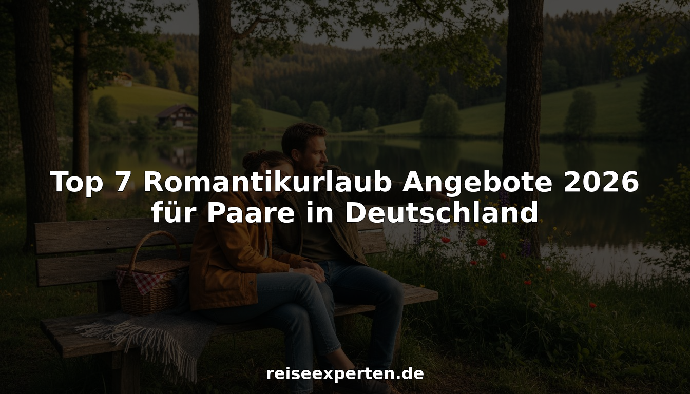 Ein verliebtes Paar genie&szlig;t den malerischen Blick auf einen See in Deutschland.